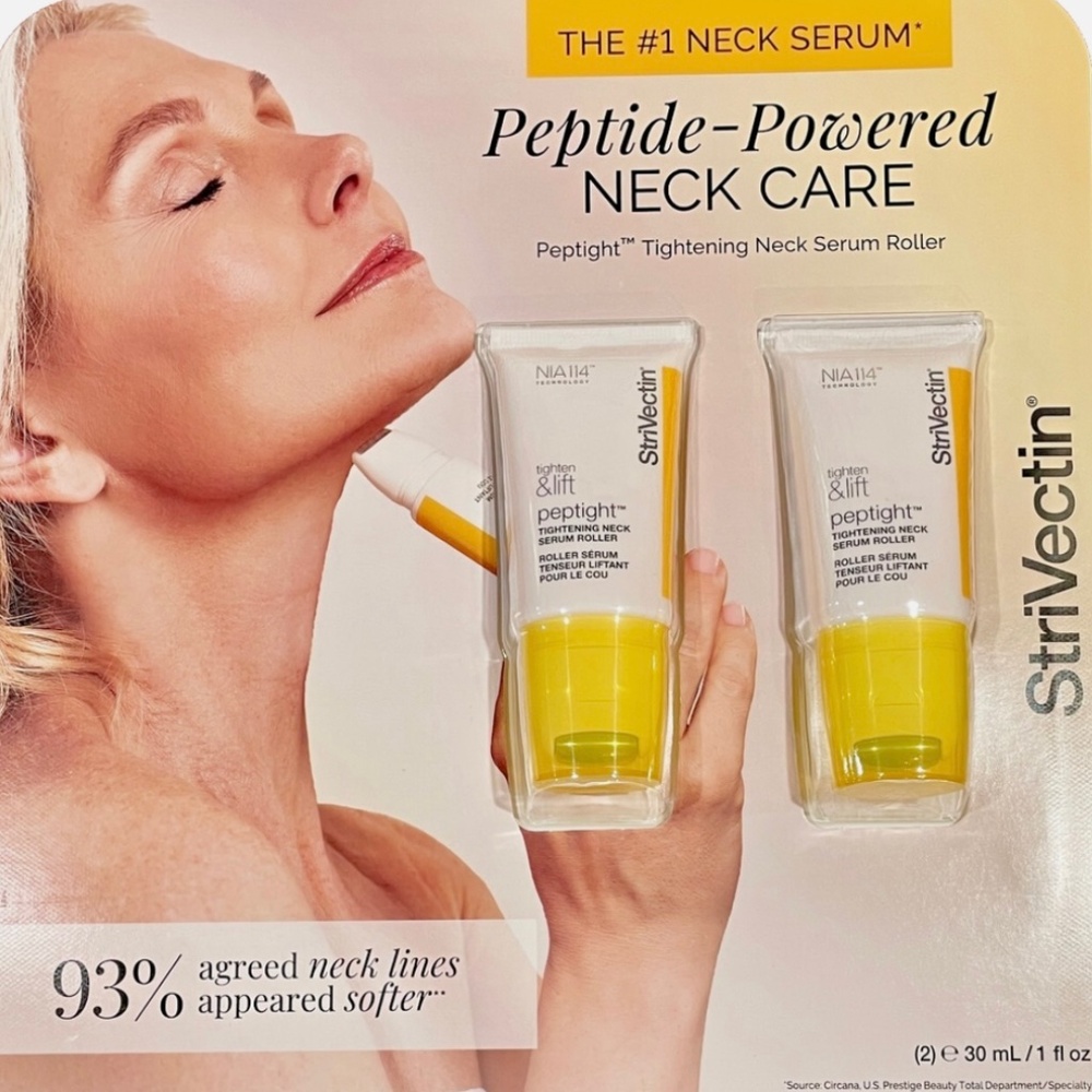 StriVectin Peptight Tightening Neck Serum Roller - 1 Oz 2 Pack QUICK SHIP